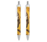 LPSADGF Ballpoint Pens 2 PCS, Owl Branch Retractable Smooth Writing Pens with Quick-Drying Ink, Comfort Grip Office Black Pens for Everyday Use, Bulk Office Supplies for Professionals