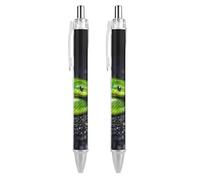 LPSADGF Ballpoint Pens 2 PCS, The Green Snake Retractable Smooth Writing Pens with Quick-Drying Ink, Comfort Grip Office Black Pens for Everyday Use, Bulk Office Supplies for Professionals