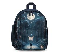 LPSADGF Black Light Fantasy Forest Backpack for Men Women, Lightweight Classic Bookbag Simple Daypack for Travel, Blue, One size