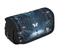 LPSADGF Black Light Fantasy Forest Large Pencil Case High Capacity Pencil Pouch Aesthetic Holder Box Storage Bag Desk Organizer Marker Pouch Pen for Supplies Makeup Bag & Daily Use
