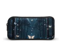 LPSADGF Black Light Fantasy Forest Pencil Pouch Large Capacity Pencil Case - Multi-Use Zippered Pen Organizer, Portable Makeup Bag & Travel Pouch for Office Stationery (8.7x4.7)