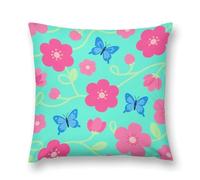 LPSADGF Butterfly Garden Art Throw Pillow Covers Farmhouse Cushion Cover Boho Plush Pillowcase Decorative Square Pillow Case for Couch Sofa Bed Living Room Home Decor 12 "x12