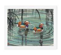 LPSADGF Chinese Style Mandarin Ducks DIY Paint by Numbers Kit for Adults Beginners Digital Oil Painting Kit Landscape Digital Paints by Number Easy Canvas Art Print for Home Wall Decoration 40x50cm