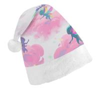LPSADGF Classic Santa Hat for Adults- Sparkling Fairies Christmas Party Hat, Xmas Holiday Headwear for Christmas
