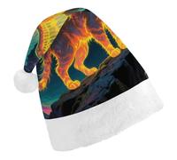 LPSADGF Classic Santa Hat for Adults- Strange Creature Christmas Party Hat, Xmas Holiday Headwear for Christmas