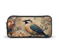 LPSADGF Classical Pattern Flowers Pencil Pouch Large Capacity Pencil Case- Multi-Use Zippered Pen Organizer, Portable Makeup Bag & Travel Pouch for Office Stationery (8.7x4.7)