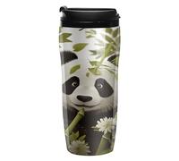 LPSADGF Coffee Mug Double Wall Insulated Panda Travel Coffee Tumbler for Hot/Ice Tea To Go Cups with Lids Leak-proof And Skid-proof Design for Home, Office, Parties 12Oz
