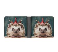 LPSADGF Colorful Bohemian Patterns Men's Wallet Leather Money Clip Slim Passcase With 6 Card Slots, 2 Hidden Pockets, Small Crown, One Size, Modern
