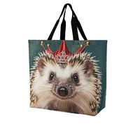 LPSADGF Colorful Bohemian Patterns Tote Bag for Women - Reusable Foldable Grocery Shopping Bag, Crossbody Shoulder Handbag, Small Crown, 40x40x16cm