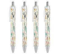 LPSADGF Colorful Little Monster Ballpoint Pens 4 PCS Retractable Smooth Writing Pens with Quick-Drying Ink, Comfort Grip Office Black Pens for Everyday Use, Bulk Office Supplies for Professionals