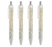 LPSADGF Colorful Swirls of Fish Ballpoint Pens 4 PCS Retractable Smooth Writing Pens with Quick-Drying Ink, Comfort Grip Office Black Pens for Everyday Use, Bulk Office Supplies for Professionals