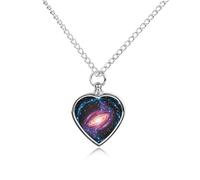LPSADGF Constellation Star Clusters Galaxies Pet Cremation Jewelry for Ashes, Pet Urn Necklace Dog Cat Ashes Holder Memorial Locket Pendant with Long Chain, Cremation Urn Necklace for Pets Lovers