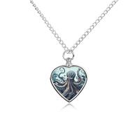 LPSADGF Cool Octopus Pet Cremation Jewelry for Ashes, Pet Urn Necklace Dog Cat Ashes Holder Memorial Locket Pendant with Long Chain, Cremation Urn Necklace for Pets Lovers