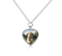 LPSADGF Cute Funny Rabbit Pet Cremation Jewelry for Ashes, Pet Urn Necklace Dog Cat Ashes Holder Memorial Locket Pendant with Long Chain, Cremation Urn Necklace for Pets Lovers