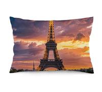 LPSADGF Decorative Throw Pillow Cover 12 "x20, Beautiful Eiffel Tower Paris Lumbar Pillow Case Farmhouse Boho Cushion Case for Sofa Couch Living Room Cottage Decor