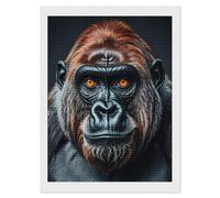 LPSADGF Diamond Painting Kits for Adults A Gorilla DIY Paint by Numbers for Adults Beginner 5D Full Drill Square Diamond Dots Paintings Picture Arts Craft for Home Wall Decor 12"x16"