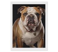 LPSADGF Diamond Painting Kits for Adults English Bulldog DIY Paint by Numbers for Adults Beginner 5D Full Drill Square Diamond Dots Paintings Picture Arts Craft for Home Wall Decor 12"x16"