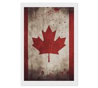 LPSADGF Diamond Painting Kits for Adults Retro Canada Flag DIY Paint by Numbers for Adults Beginner 5D Full Drill Square Diamond Dots Paintings Picture Arts Craft for Home Wall Decor 8"x12"
