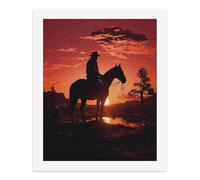 LPSADGF DIY Paint by Numbers Kit for Adults Cowboy West Beginners Digital Oil Painting Kit Landscape Digital Paints by Number Easy Canvas Art Print for Home Wall Decoration 50x40cm