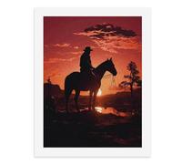 LPSADGF DIY Paint by Numbers Kit for Adults Cowboy West Beginners Digital Oil Painting Kit Landscape Digital Paints by Number Easy Canvas Art Print for Home Wall Decoration 40x30cm