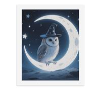 LPSADGF DIY Paint by Numbers Kit for Adults Magic - Hat Owl Beginners Digital Oil Painting Kit Landscape Digital Paints by Number Easy Canvas Art Print for Home Wall Decoration 50x40cm