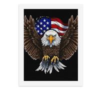LPSADGF DIY Paint by Numbers Kit for Adults USA Flag Patriotic Eagle Beginners Digital Oil Painting Kit Landscape Digital Paints by Number Easy Canvas Art Print for Home Wall Decoration 40x30cm