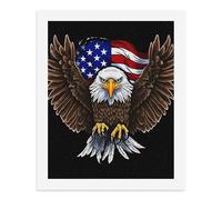 LPSADGF DIY Paint by Numbers Kit for Adults USA Flag Patriotic Eagle Beginners Digital Oil Painting Kit Landscape Digital Paints by Number Easy Canvas Art Print for Home Wall Decoration 50x40cm