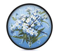 LPSADGF Do Not Forget Me Wall Clock, Modern Small Wall Clocks 10 Inch, Round Silent Non-Ticking Analog Classic for Office, Home, Bathroom, Kitchen, Bedroom
