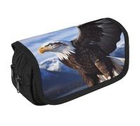 LPSADGF Eagle Large Pencil Case High Capacity Pencil Pouch Aesthetic Holder Box Storage Bag Desk Organizer Marker Pouch Pen for Supplies Makeup Bag & Daily Use