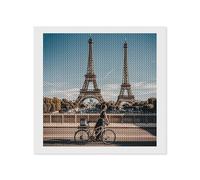 LPSADGF Eiffel Tower and Bicycles Diamond Painting Kits for Adults 12"x12" DIY Paint by Numbers for Adults Beginner, Horizontal Version Diamond Dots Paintings, Picture Arts Craft for Home Wall Decor