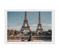 LPSADGF Eiffel Tower and Bicycles Diamond Painting Kits for Adults 8"x12" DIY Paint by Numbers for Adults Beginner, Horizontal Version Diamond Dots Paintings, Picture Arts Craft for Home Wall Decor