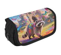 LPSADGF Fairy Castle Raccoon Large Pencil Case High Capacity Pencil Pouch Aesthetic Holder Box Storage Bag Desk Organizer Marker Pouch Pen for Supplies Makeup Bag & Daily Use