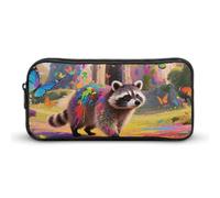 LPSADGF Fairy Castle Raccoon Pencil Pouch Large Capacity Pencil Case- Multi-Use Zippered Pen Organizer, Portable Makeup Bag & Travel Pouch for Office Stationery (8.7x4.7)