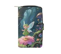 LPSADGF Fantasy Forest Wallet with 12 Card Slots - PU Leather Long Clutch Purse, Zipper Coin Holder & ID Window, Lightweight Travel Cash Wallet, Fantasy Forest, 19.7x11x3.5cm, Modern