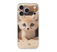 LPSADGF Fennec Fox Cub in Den for iPhone 17 Case Slim Shockproof Protection with Stylish Design Cute TPU Phone Cover for Women Men Transparent