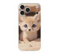 LPSADGF Fennec Fox Cub in Den for iPhone 17 Case Slim Shockproof Protection with Stylish Design Cute TPU Phone Cover for Women Men Transparent