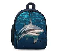 LPSADGF Hammerhead Shark Scans The Ocean Backpack for Men Women, Lightweight Classic Bookbag Simple Daypack for Travel, Blue, One Size, Daypack Backpacks