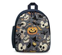 LPSADGF Hand Drawn Pumpkin Backpack for Men Women, Lightweight Classic Bookbag Simple Daypack for Travel, Blue, One size