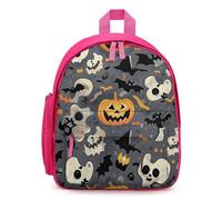 LPSADGF Hand Drawn Pumpkin Backpack for Men Women, Lightweight Classic Bookbag Simple Daypack for Travel, Pink, One size