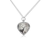 LPSADGF Hunting Silhouette of Deer Pet Cremation Jewelry for Ashes, Pet Urn Necklace Dog Cat Ashes Holder Memorial Locket Pendant with Long Chain, Cremation Urn Necklace for Pets Lovers
