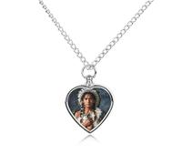 LPSADGF Indigenous People And Wolves Pet Cremation Jewelry for Ashes, Pet Urn Necklace Dog Cat Ashes Holder Memorial Locket Pendant with Long Chain, Cremation Urn Necklace for Pets Lovers
