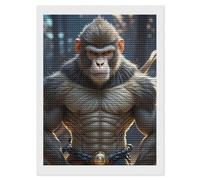 LPSADGF Invincible Monkey Diamond Painting Kits for Adults 12"x16" Diamond Art Kits 5D Diamonds Painting DIY Full Drill Diamonds Paintings Flower Plant Gem Art and Crafts