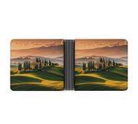 LPSADGF Italy Tuscan Men's Wallet Leather Money Clip Slim Passcase With 6 Card Slots, 2 Hidden Pockets, Italy Tuscan, One Size, Modern