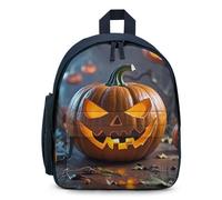 LPSADGF Lighted Pumpkin Lantern Backpack for Men Women, Lightweight Classic Bookbag Simple Daypack for Travel, Blue, One size