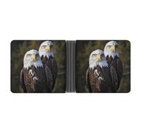 LPSADGF Lighthouse Men's Wallet Leather Money Clip Slim Passcase With 6 Card Slots, 2 Hidden Pockets, White Head Eagle, One Size, Modern