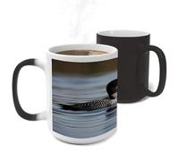 LPSADGF Loon Birds Color Changing Mug Funny Heat Sensitive Color Changing Coffees Cup Ceramic Magic Cup Novelty Coffee Mugs Personalized Tea Cups Gift for Women Men 11Oz