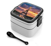 LPSADGF Lunch Box for Women Beautiful Eiffel Tower Paris Bento Box with Leak-Proof Lid & Snackle Box Container