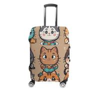 LPSADGF Many Cartoon Cats Luggage Cover Protector - Travel Suitcase Sleeve with Dual-Sided Prints, Universal Fit 18-32 Inch, Washable Anti-Scratch Travel Baggage Cover, white, XL, Colorful