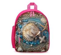 LPSADGF Ocean Shell Art Backpack for Men Women, Lightweight Classic Bookbag Simple Daypack for Travel, Pink, One size