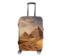 LPSADGF Pyramid Africa Desert Luggage Cover Protector - Travel Suitcase Sleeve with Dual-Sided Prints, Universal Fit 18-32 Inch, Washable Anti-Scratch Travel Baggage Cover, white, M, Colorful